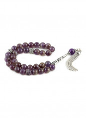 Amethyst Prayer Beads with Sterling Silver components