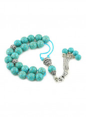 Howlite Turquoise Worry Beads with Sterling Silver components