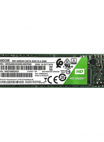 WD SATA 6GB/s M.2 2280 Hard Drive 480GB Green