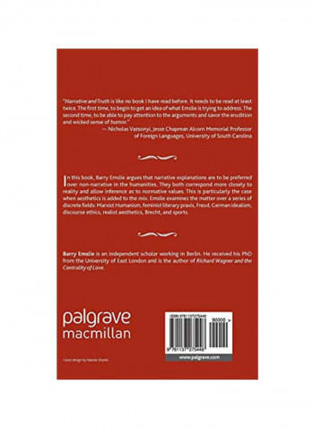 Narrative And Truth: An Ethical And Dynamic Paradigm For The Humanities Hardcover