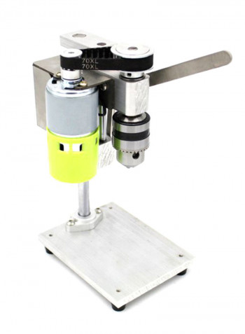 Mini Electric Bench Drill Machine Silver/Black/Green