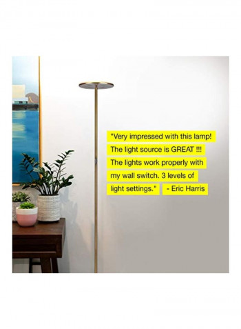 LED Torchiere Super Bright Floor Lamp Antique Brass 16.8 x 13 x 7.2inch