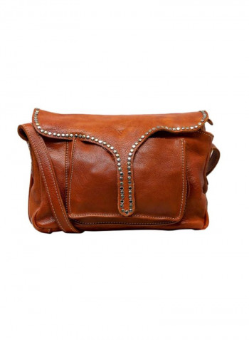 Leather Crossbody Bag Brown