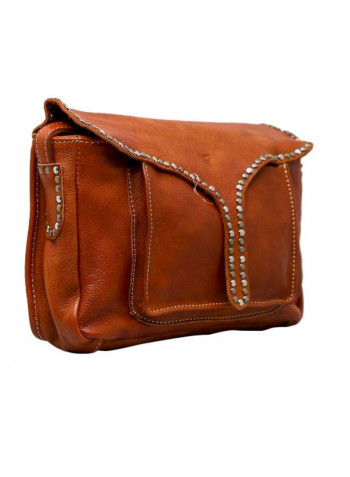 Leather Crossbody Bag Brown