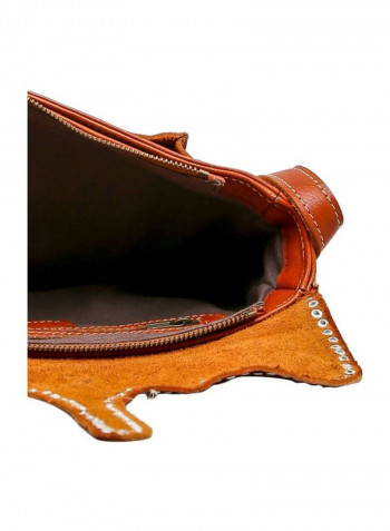 Leather Crossbody Bag Brown
