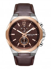 Men's Dress Sport Water Resistance Leather Analog Watch KC51088001