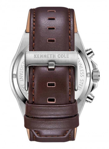 Men's Dress Sport Water Resistance Leather Analog Watch KC51088001