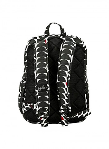 Polyester Printed Backpack Black/White/Red