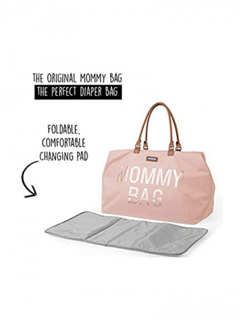 حقيبة مستلزمات أطفال بطبعة "Mommy Bag" - بيتش