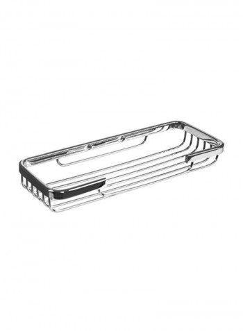 Wired Double Soap Holder Silver 9.84x0.84inch