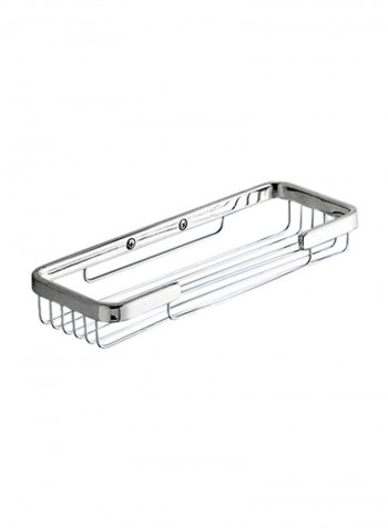 Wired Double Soap Holder Silver 9.84x0.84inch