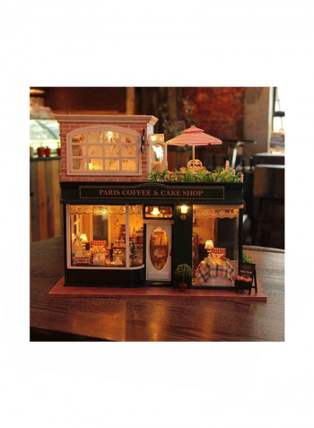Romantic Café 3D Puzzles Wooden Handmade Miniature Dollhouse Diy Kit