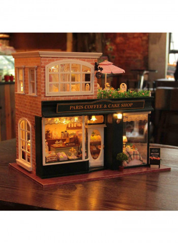 Romantic Café 3D Puzzles Wooden Handmade Miniature Dollhouse Diy Kit