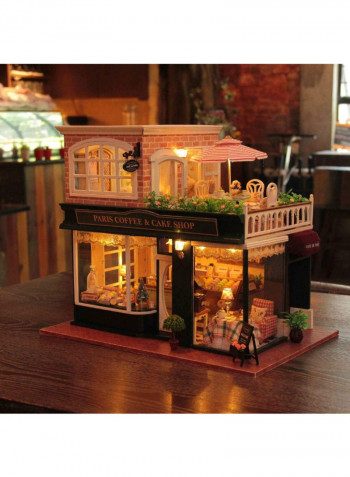 Romantic Café 3D Puzzles Wooden Handmade Miniature Dollhouse Diy Kit