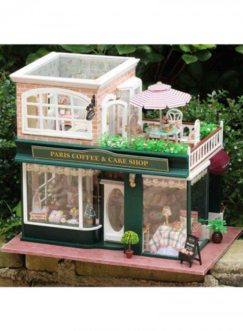 Romantic Café 3D Puzzles Wooden Handmade Miniature Dollhouse Diy Kit