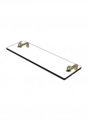 Wall Mounted Glass Shelf Gold/Clear 16inch