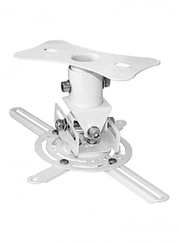 Universal Projector Ceiling Mount Bracket White