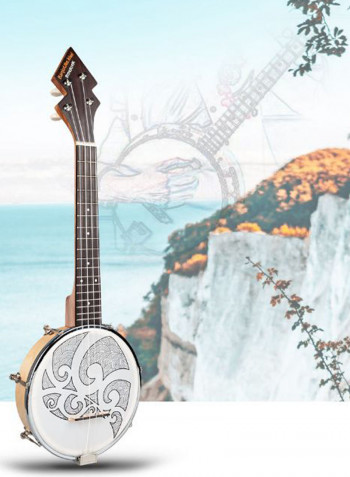 4-String Banjo Ukulele With Bag And Electronic Tuner