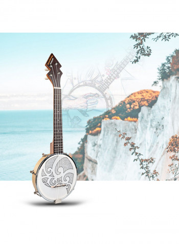 4-String Banjo Ukulele With Bag And Electronic Tuner