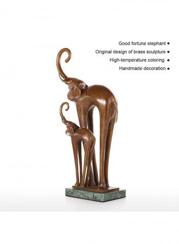 Abstract Iron Casting Sculpture Brown 33x10x20centimeter
