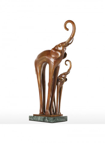 Abstract Iron Casting Sculpture Brown 33x10x20centimeter