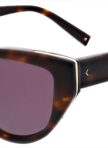 Women's Sienna Sunglasses Retro Cat With Metal Inlay