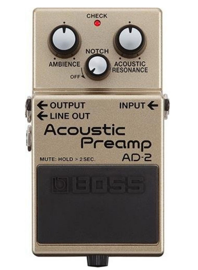 Acoustic Preamp Pedal AD-2 Beige/Black