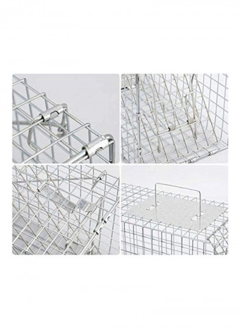 Collapsible Humane Live Animal Silver 94 x 34 x 37cm
