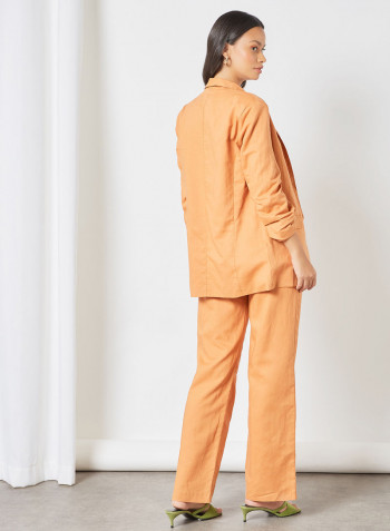 Collared Blazer Orange
