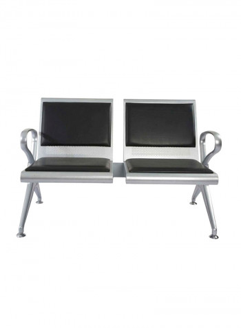 Banco HF 2-Seater Bench With Cushion Grey/Black 107x45x77centimeter