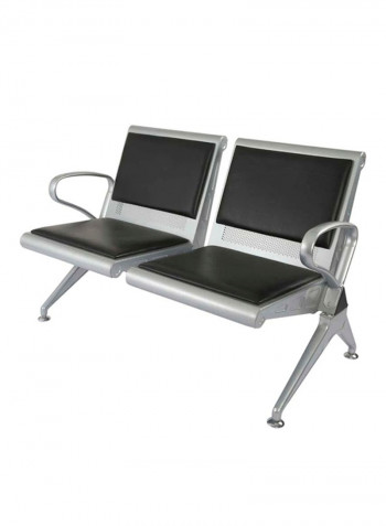 Banco HF 2-Seater Bench With Cushion Grey/Black 107x45x77centimeter