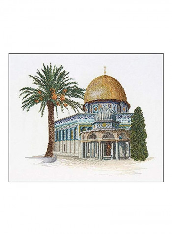 18 Count Counted Cross Stitch Kit Brown/White/Green
