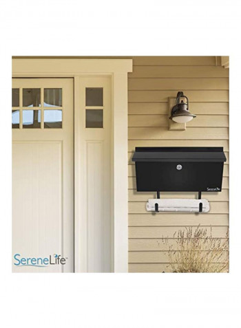 Modern Wall Mount Locking Mailbox Black 3.4x15.8x11.4inch