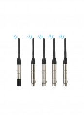 5-Piece Wireless Light Transmitter Receiver Set Silver/Black 2.5x21x2.1centimeter