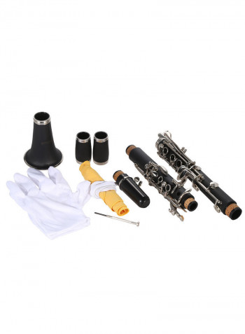 Cupronickel Plated Nickel Clarinet Bb With Cleaning Cloth Glove