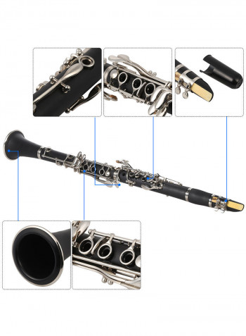 Cupronickel Plated Nickel Clarinet Bb With Cleaning Cloth Glove