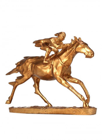 Knight Knight On Cavalry Horse Figurine Sculpture Gold 2900g
