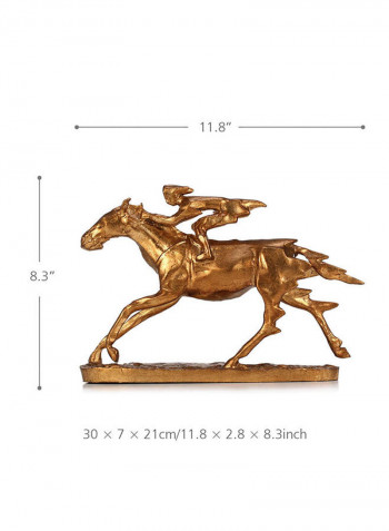 Knight Knight On Cavalry Horse Figurine Sculpture Gold 2900g