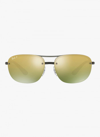 Men's Rectangular Sunglasses - Lens Size: 63 mm