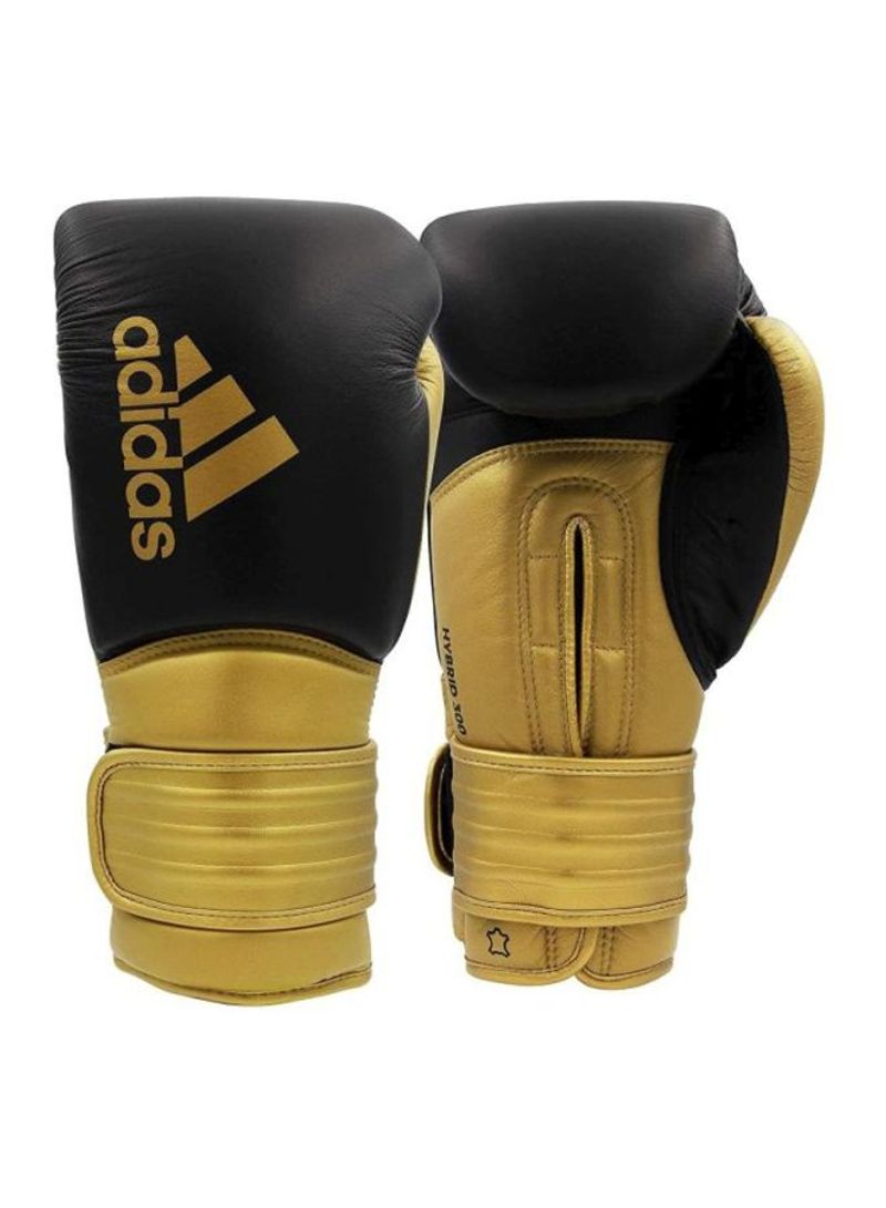 Pair Of Hybrid 300 Boxing Gloves - Black/Gold 12OZ