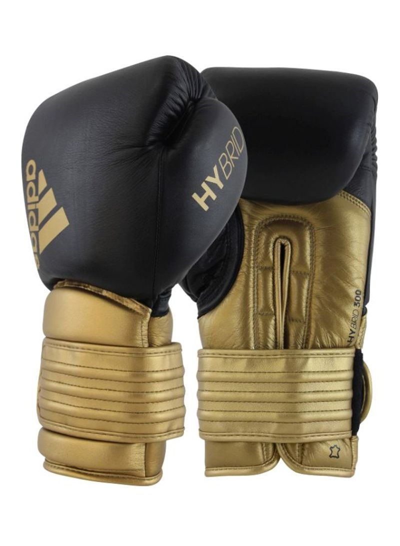 Pair Of Hybrid 300 Boxing Gloves - Black/Gold 16OZ
