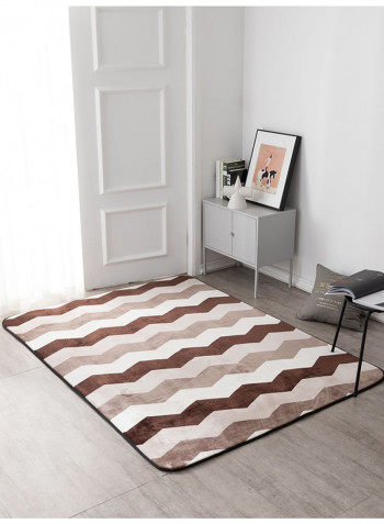 Geometry Wave Striped Pattern Area Rug Multicolour 190x195centimeter