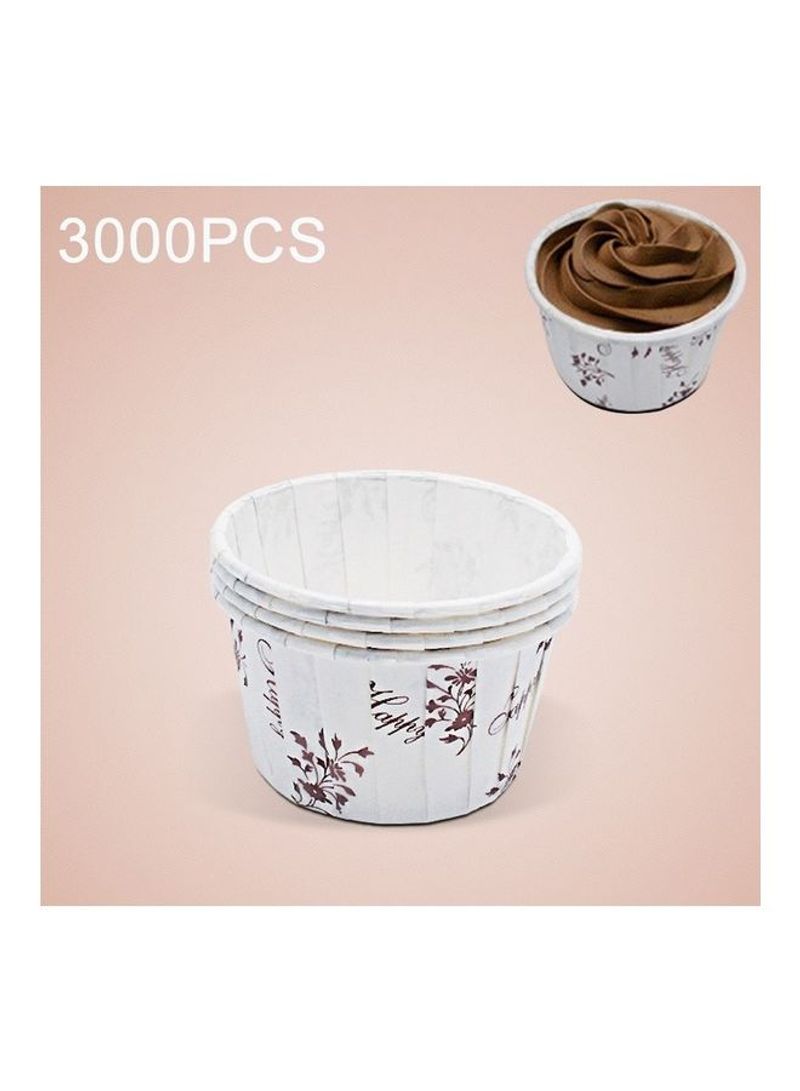 3000-Piece Flower Pattern Round Lamination Cupcake Liner Baking Cup Purple