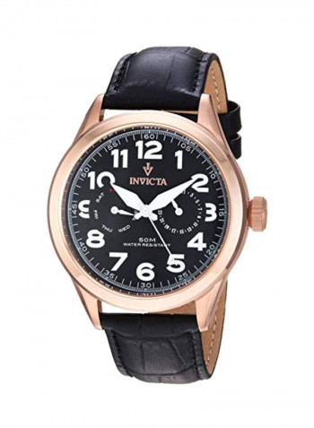 Men's Leather Analog Quartz Watch 11742