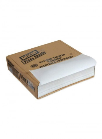 1000-Piece Silicon-Coated Pizza Sheet White