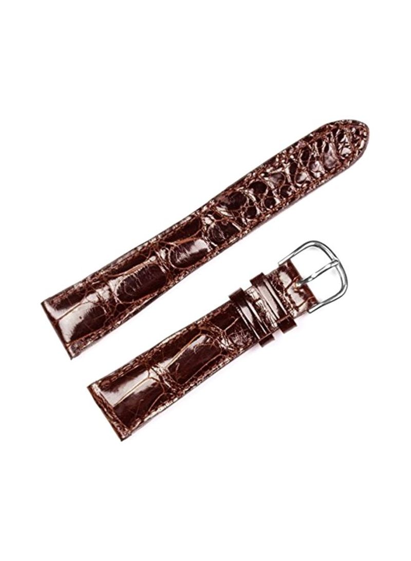 Men's Alligator-Style Genuine Leather Watchband  530-22