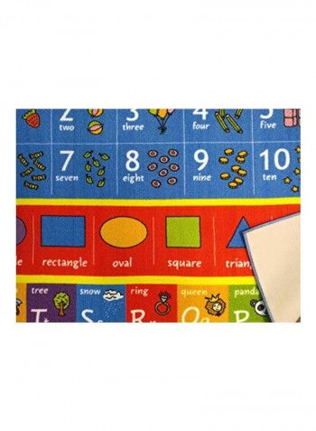 ABC Numbers And Shapes Area Rug Blue/Red/Green 5x60x5inch
