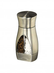 2-In-1 Manual Mills Shaker Silver/Black 3.5x3.5x7.5inch