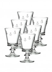 6-Piece Bee Wine Glass Clear