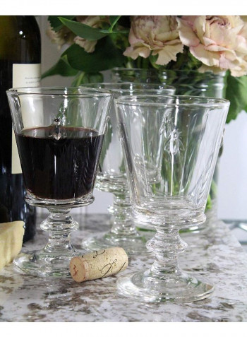 6-Piece Bee Wine Glass Clear